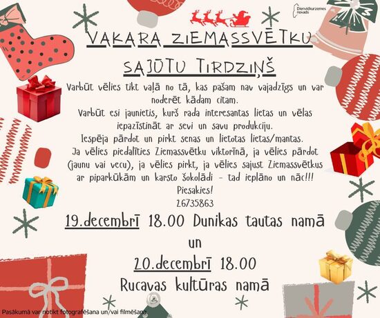 20. dec. Svētku tirdziņš Rucavā
