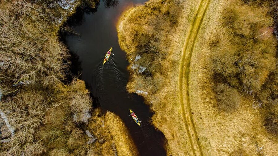 Boating on the Sventaja river together with the association "Luksnātājs"