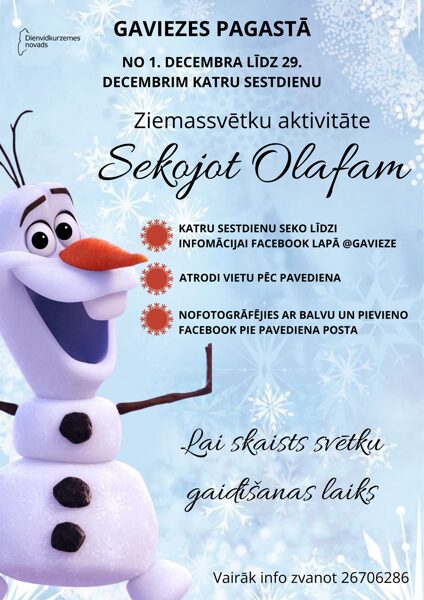 Ziemassvētku aktivitāte- Sekojot Olafam