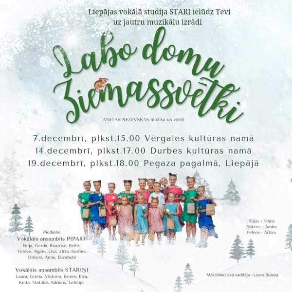 14. decembrī Ziemassvētku koncerts Durbē